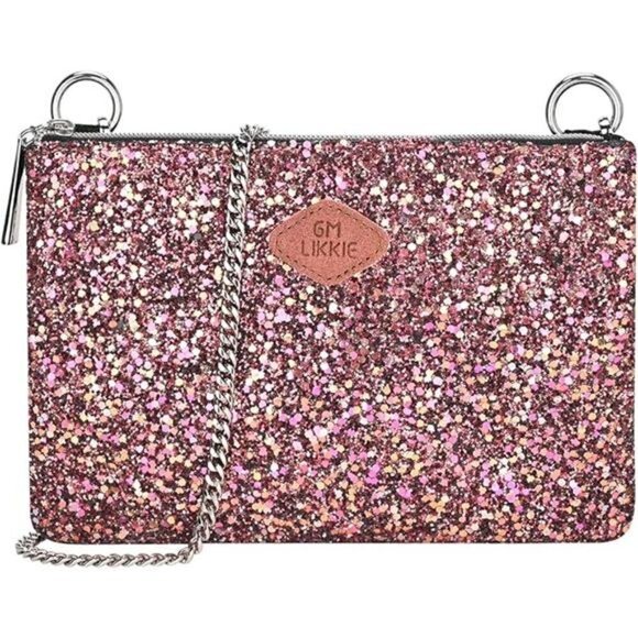 Red Clutch Purse for Women, Crossbody Glitter Evening Bag, Sequin Handbag - Picture 7 of 7